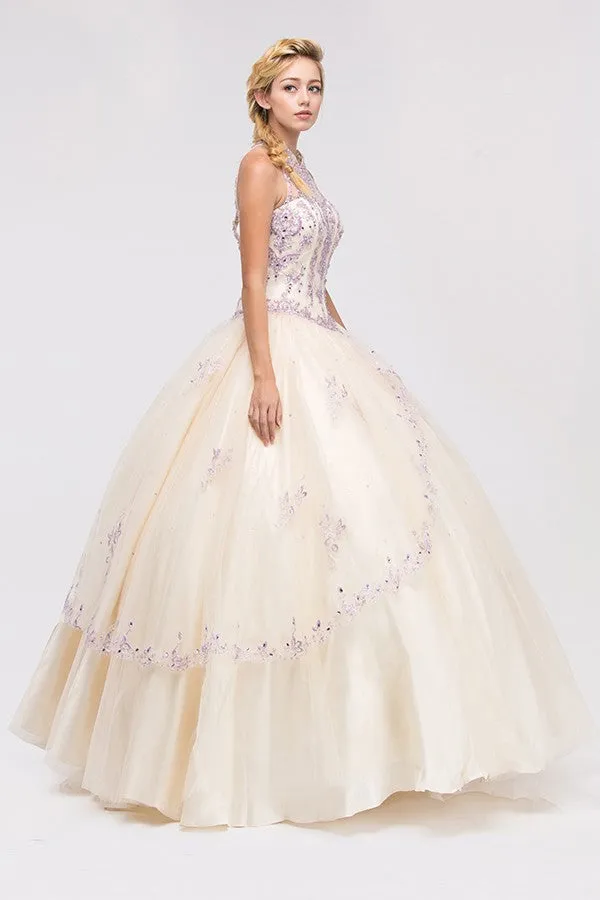 Eureka 3060 Halter Neck Corset Bodice Princess Gown Poofy