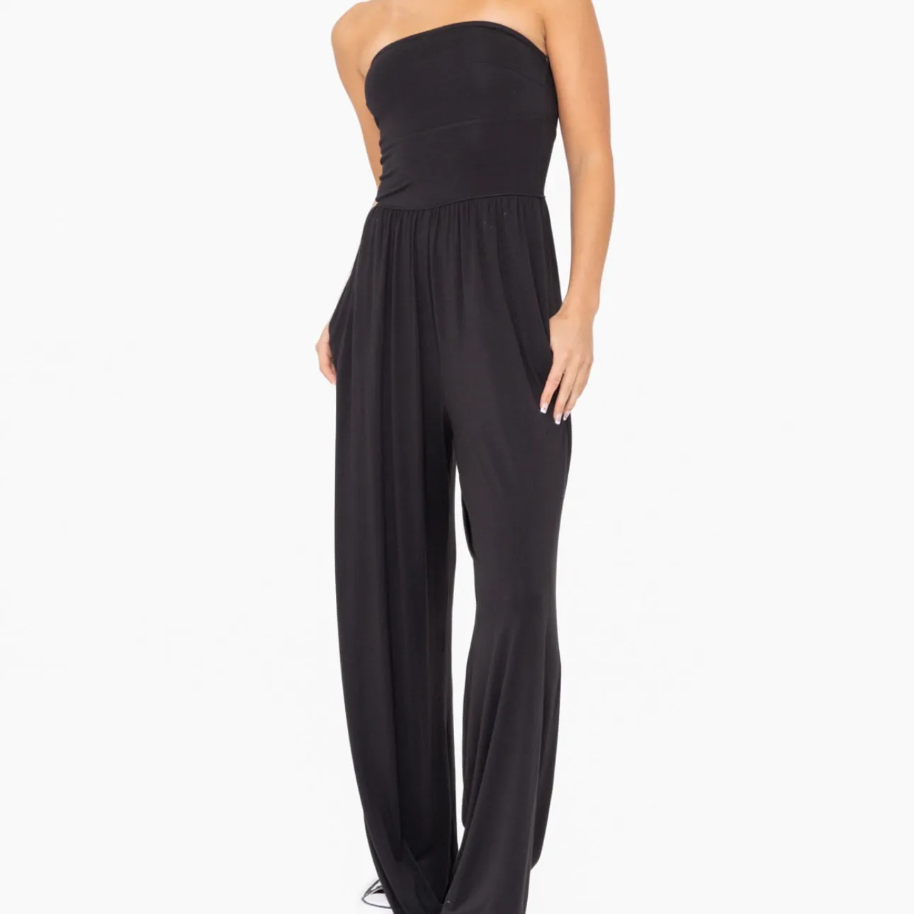Extra Credit Strapless Jumpsuit
