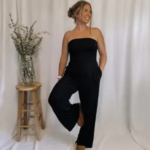 Extra Credit Strapless Jumpsuit
