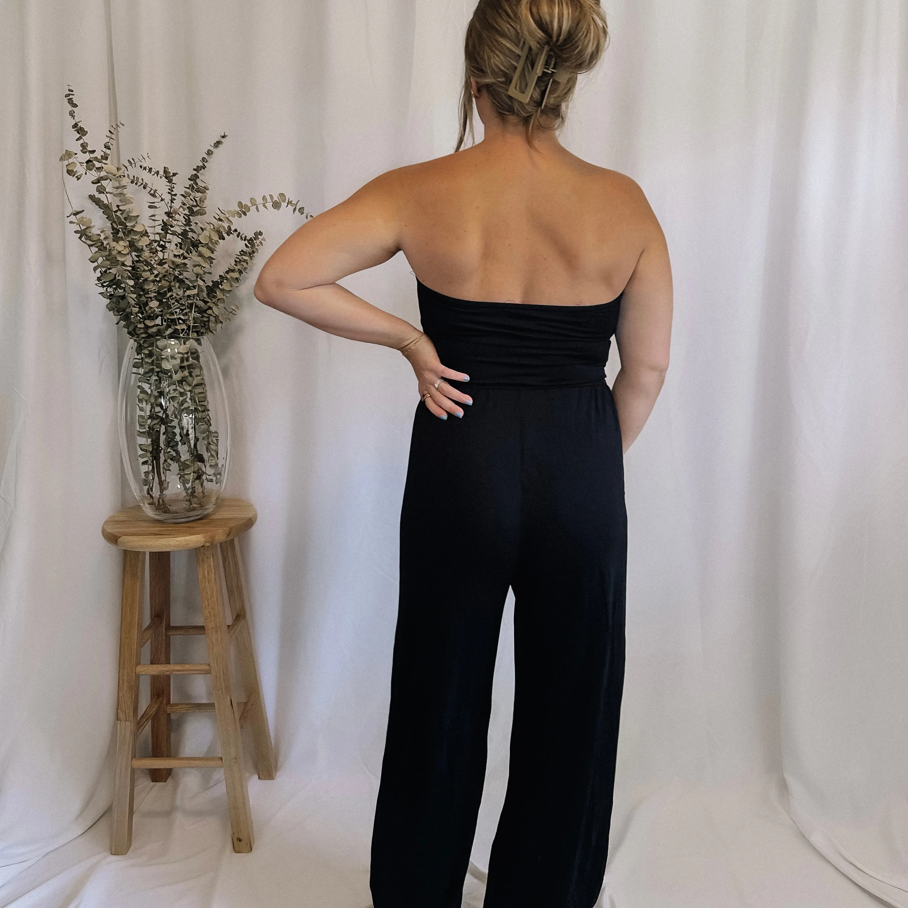 Extra Credit Strapless Jumpsuit