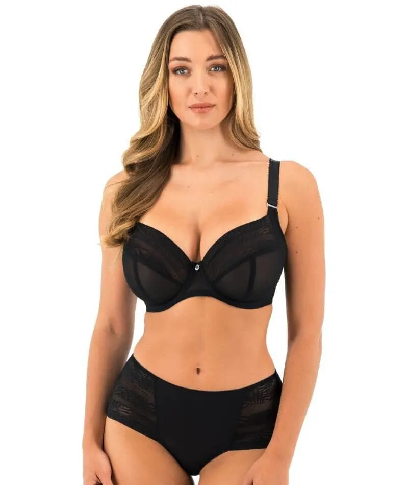 Fantasie Devote Underwire Side Support Plunge Bra - Black