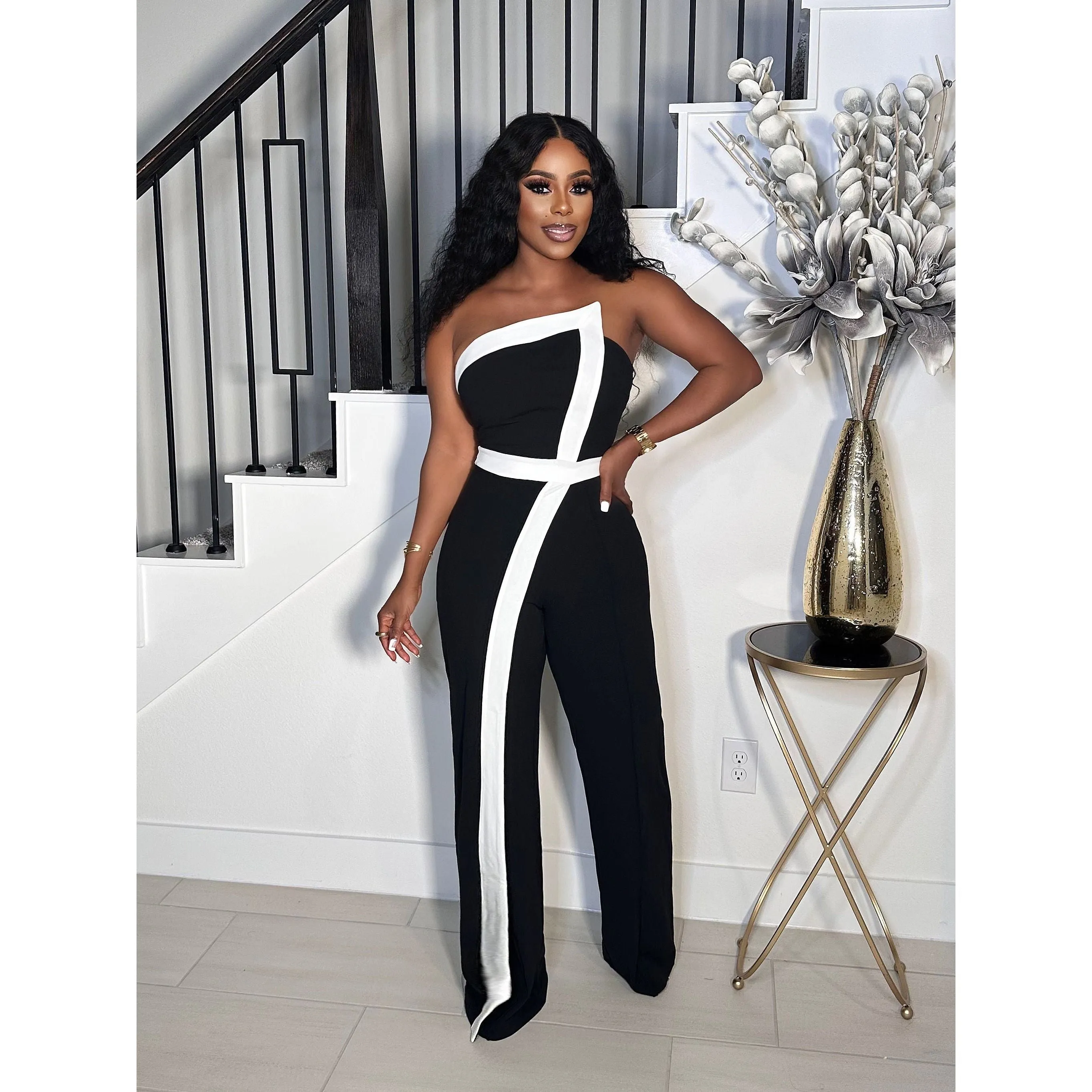 FASHION BLOCKER TUBE JUMPSUIT