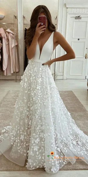 Fashion Floral Skirt Wedding Dress