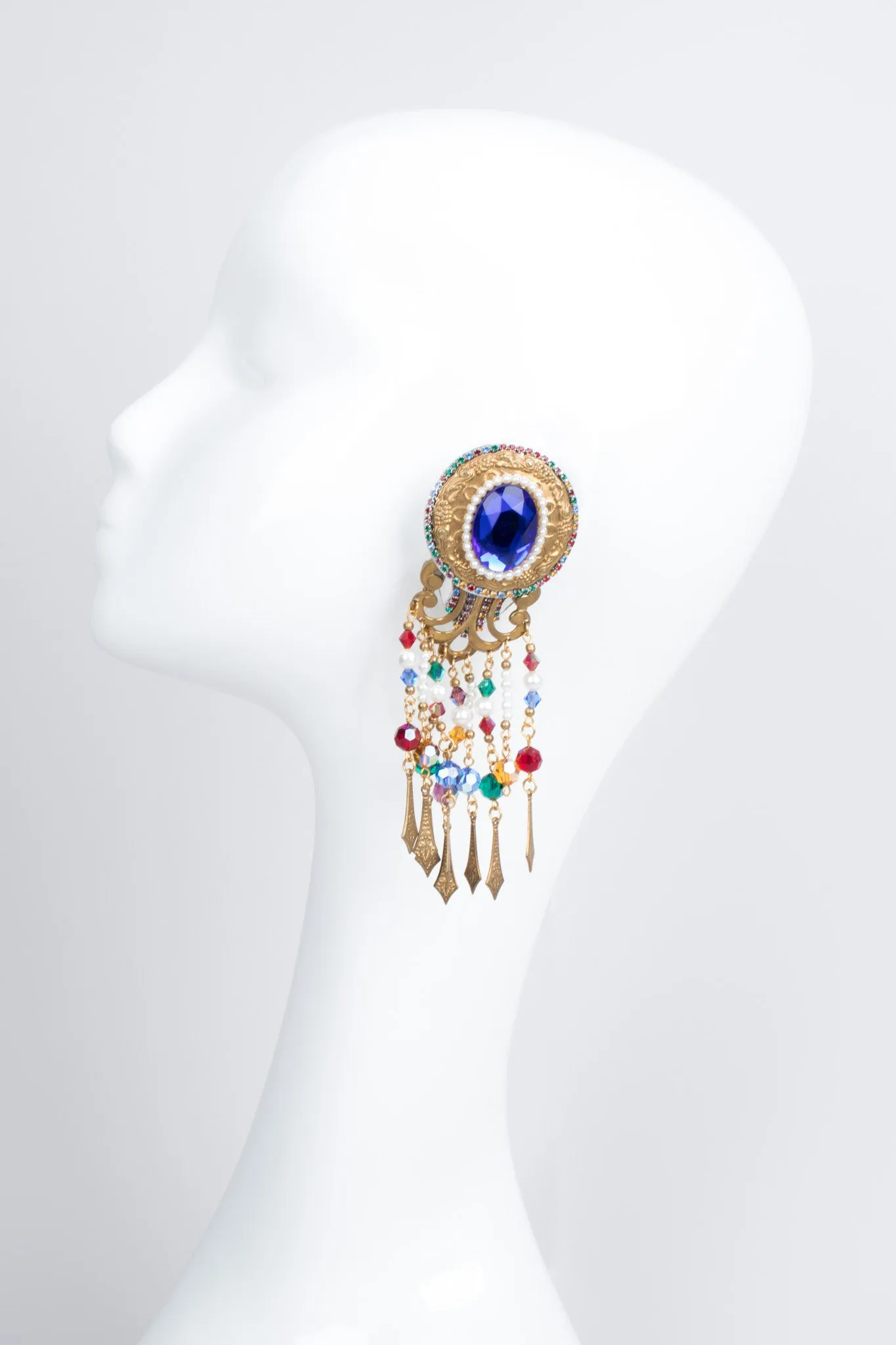 Filigree Bead Fringe Earring