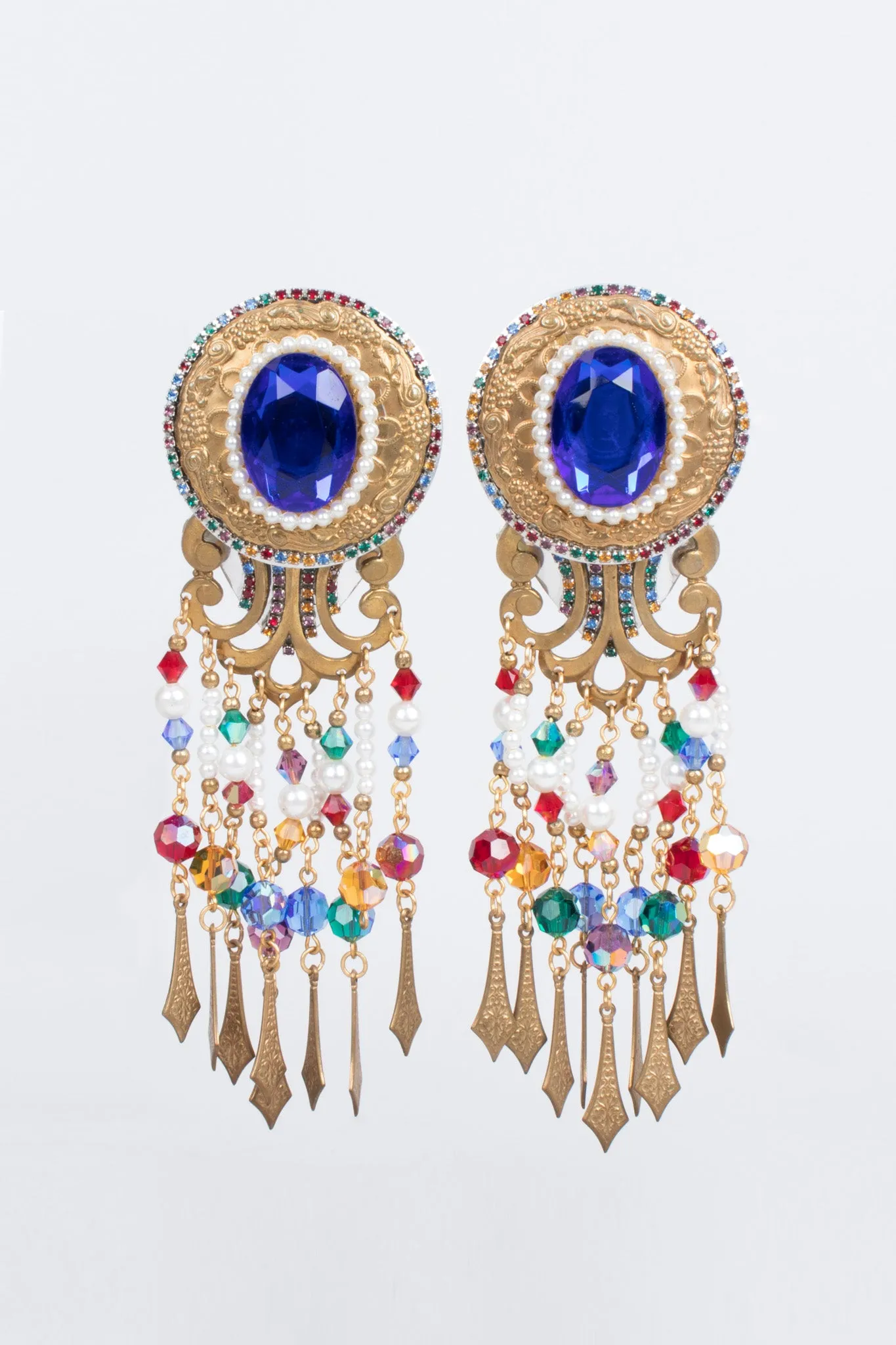 Filigree Bead Fringe Earring