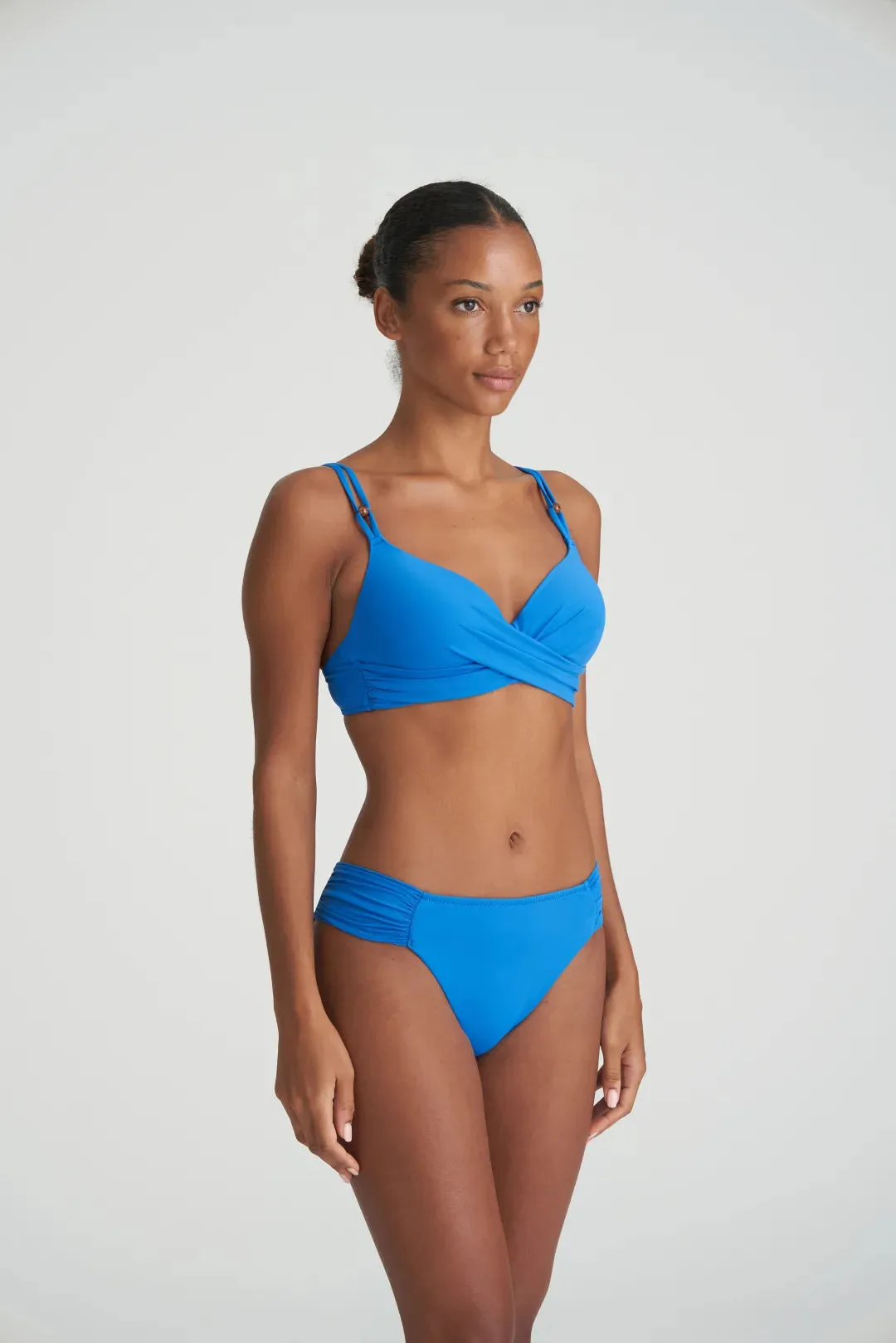 Flidais Padded Plunge Bikini Top In Blue Mistral - Marie Jo
