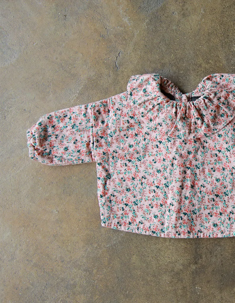 Floral Ruffle Blouse Pink