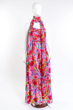 Floral Strapless Jumpsuit & Shawl