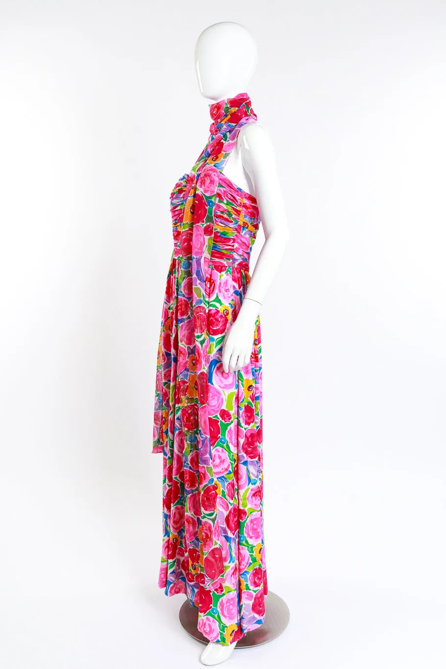 Floral Strapless Jumpsuit & Shawl