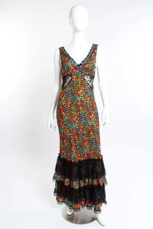 Floral Tiered Lace Dress