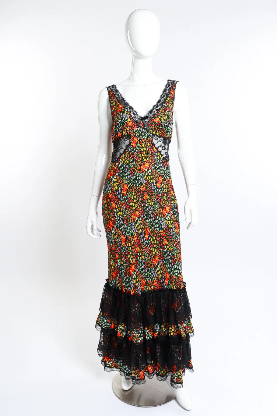 Floral Tiered Lace Dress