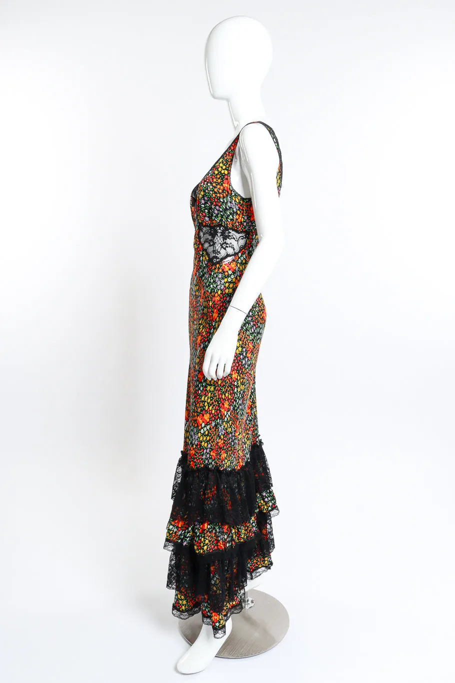 Floral Tiered Lace Dress