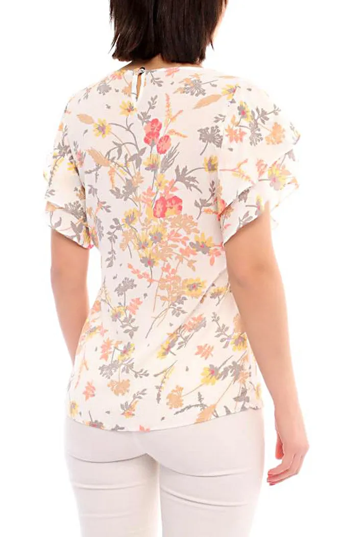 Flower Print Crop Top