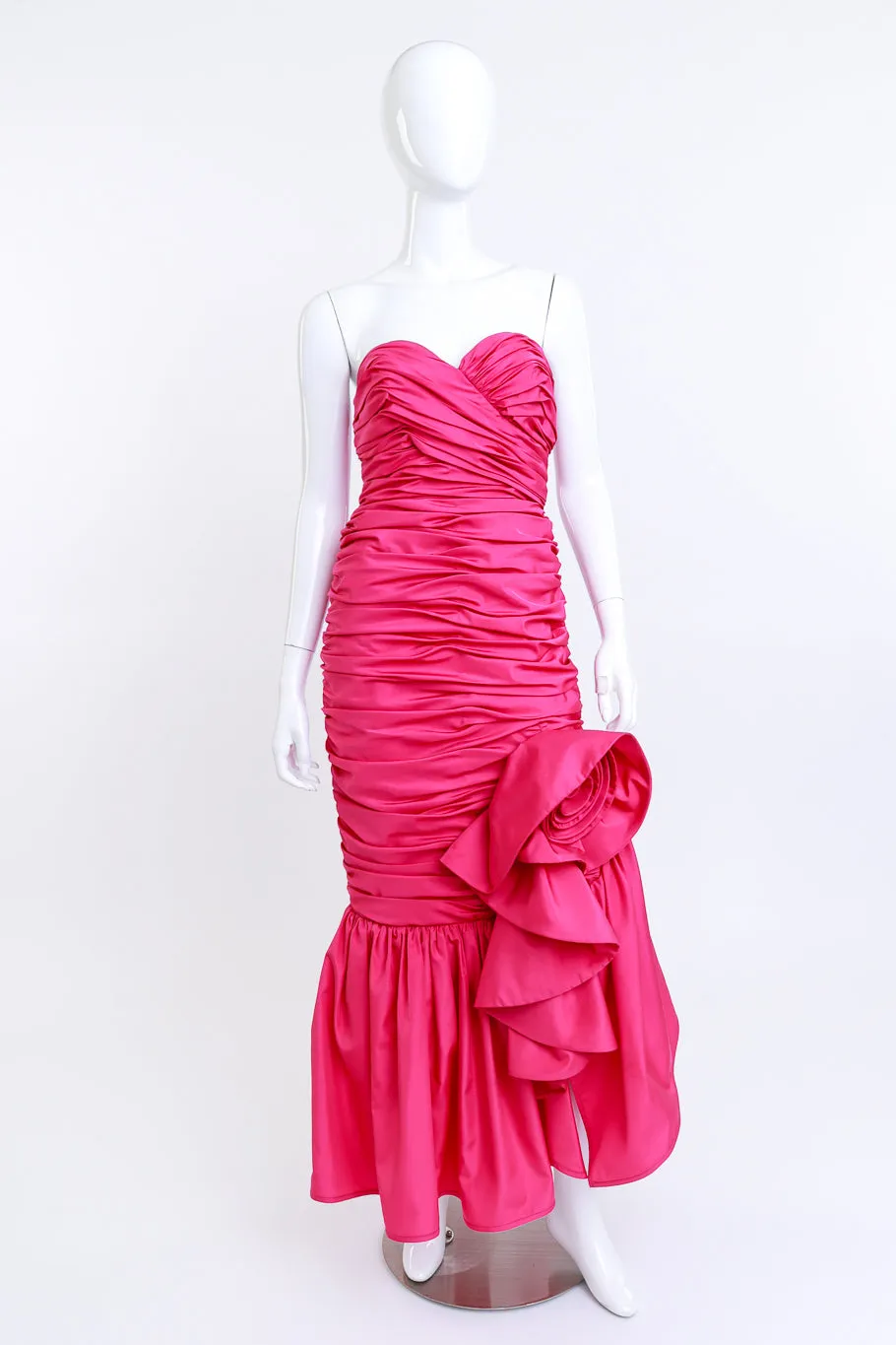 Flower Ruched Mermaid Gown