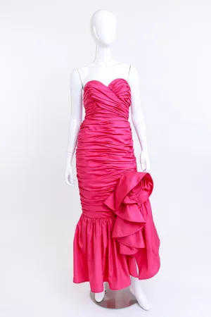 Flower Ruched Mermaid Gown
