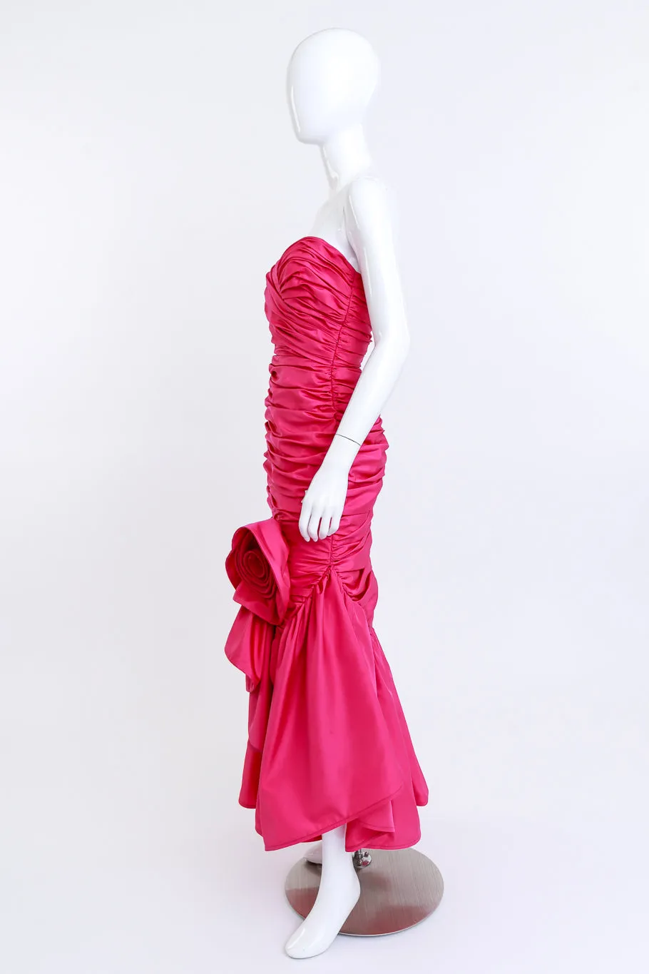 Flower Ruched Mermaid Gown