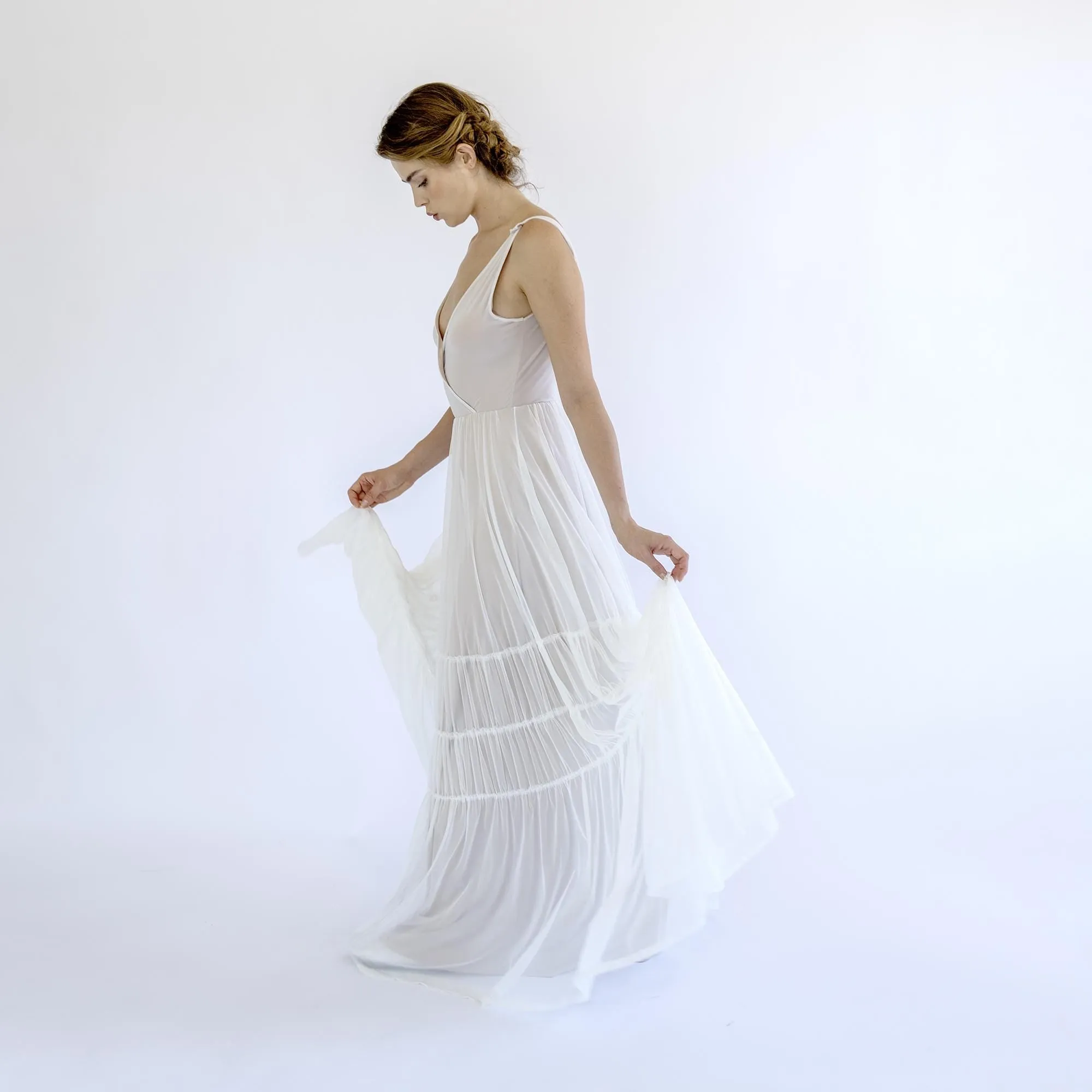 Flowing Chiffon Mesh Skirt  #1509