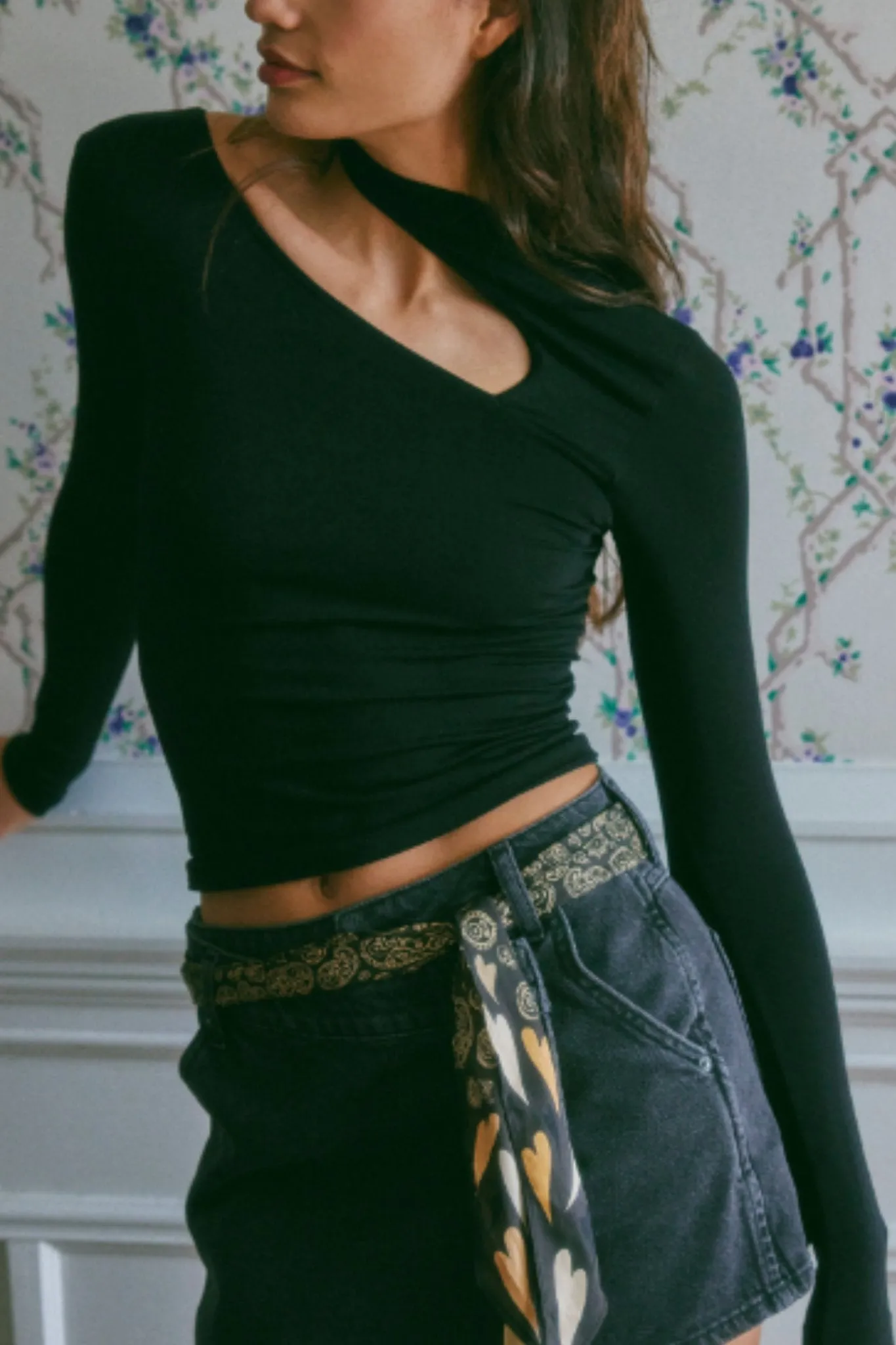 Free People: Cut It Out Top in Black