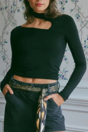 Free People: Cut It Out Top in Black