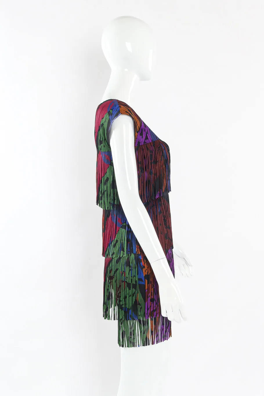 Fringe Pleat Dress
