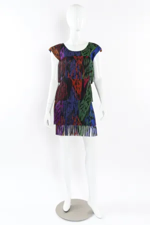 Fringe Pleat Dress