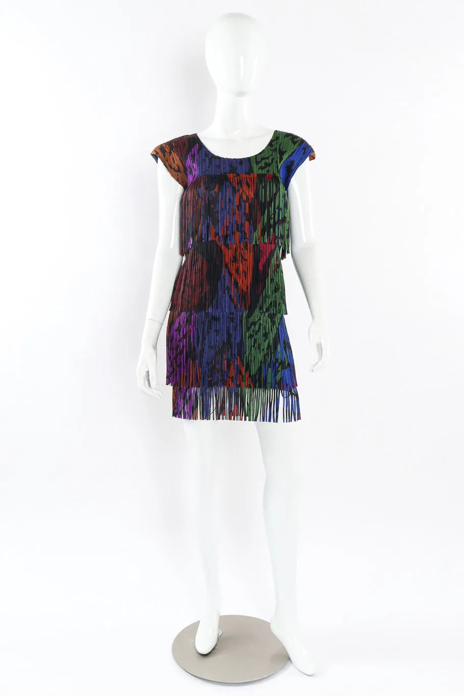 Fringe Pleat Dress