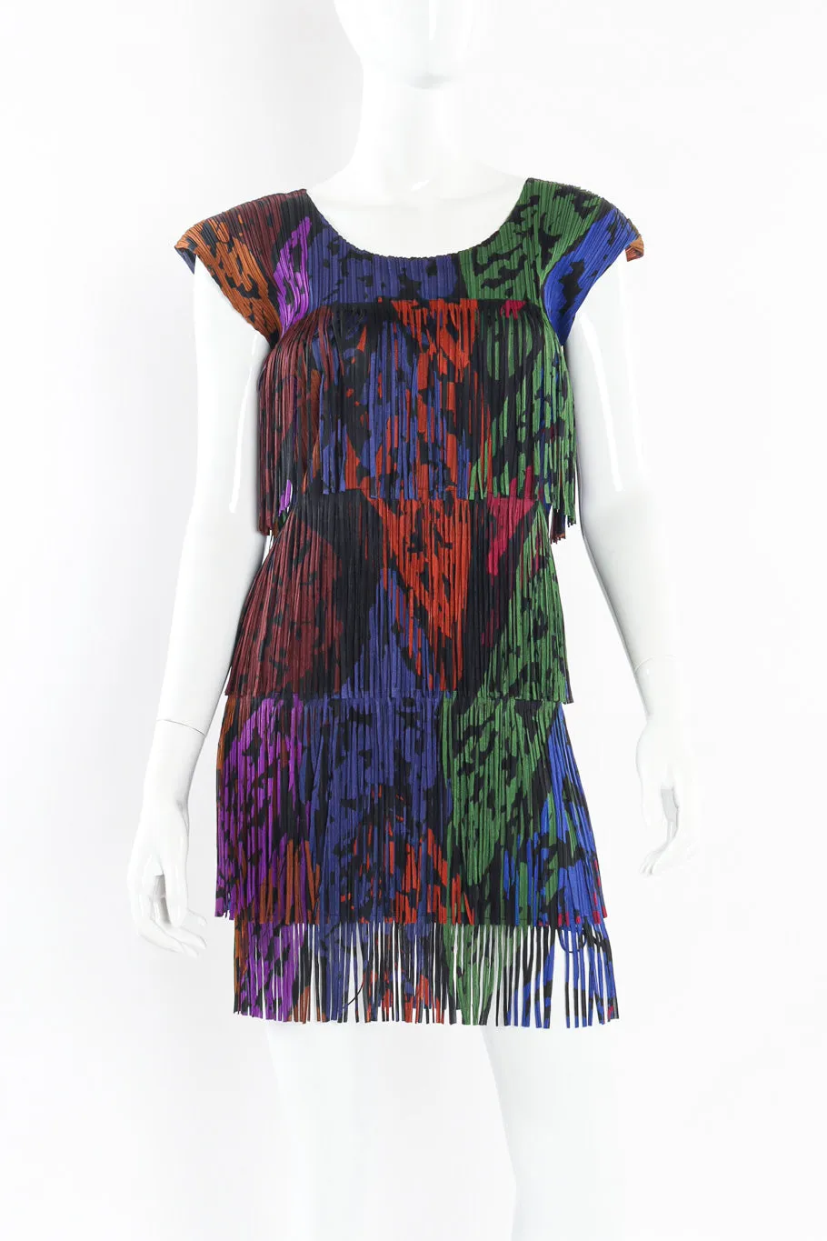 Fringe Pleat Dress