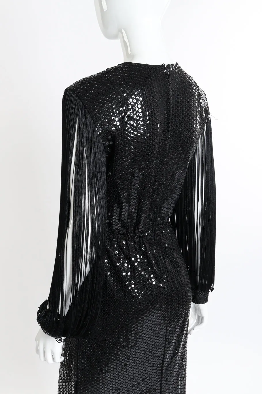 Fringe Sleeve Sequin Dress