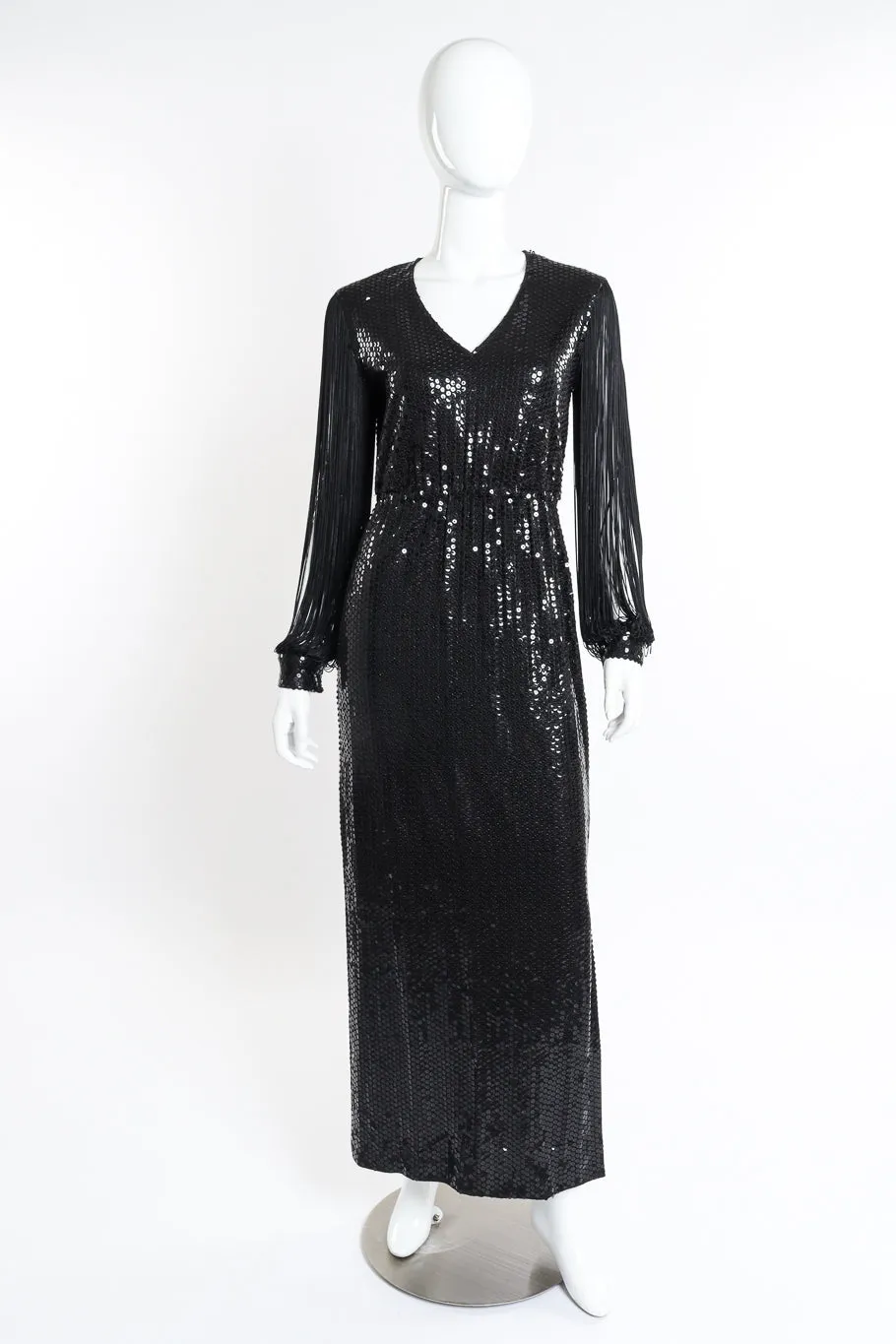 Fringe Sleeve Sequin Dress