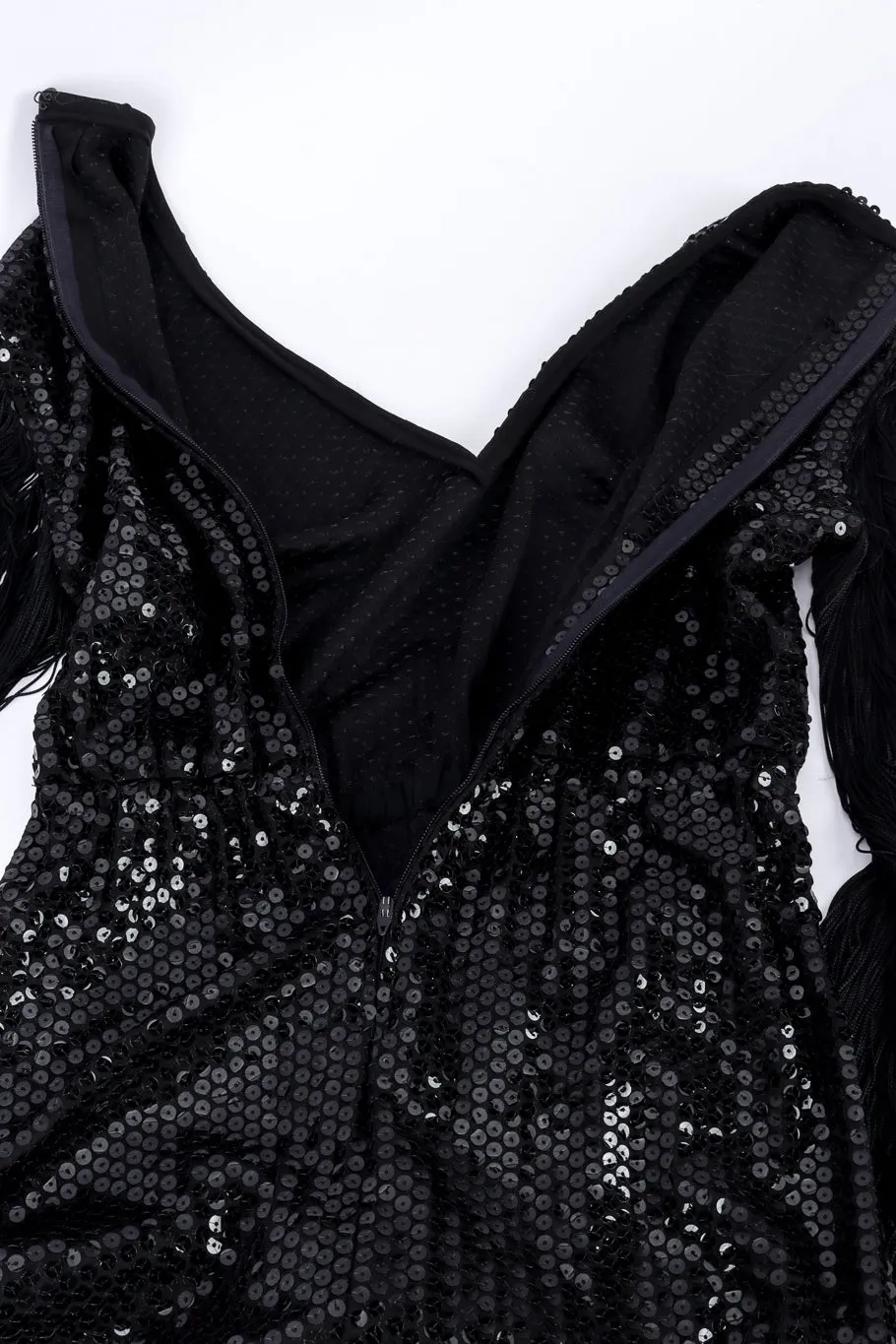 Fringe Sleeve Sequin Dress