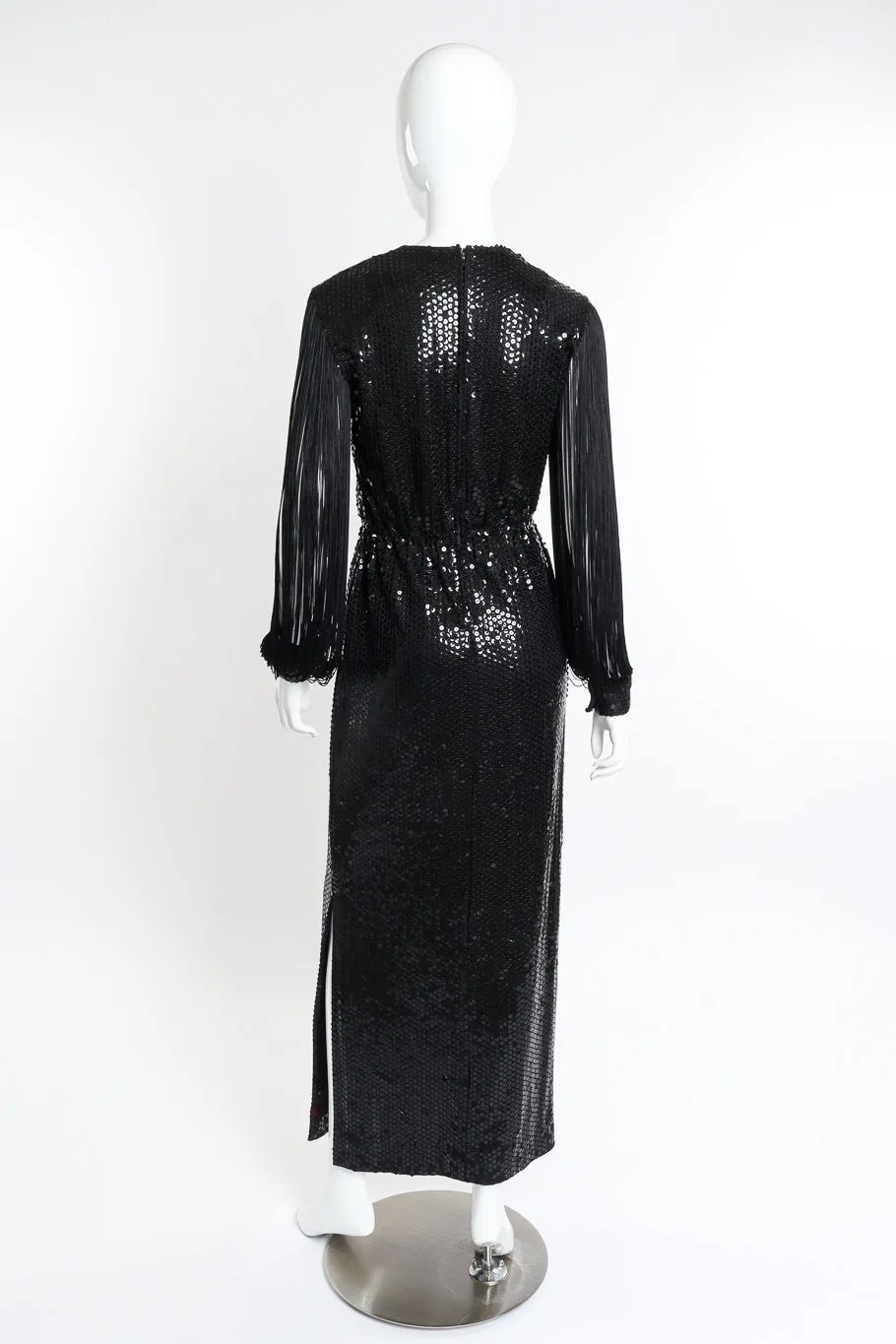 Fringe Sleeve Sequin Dress