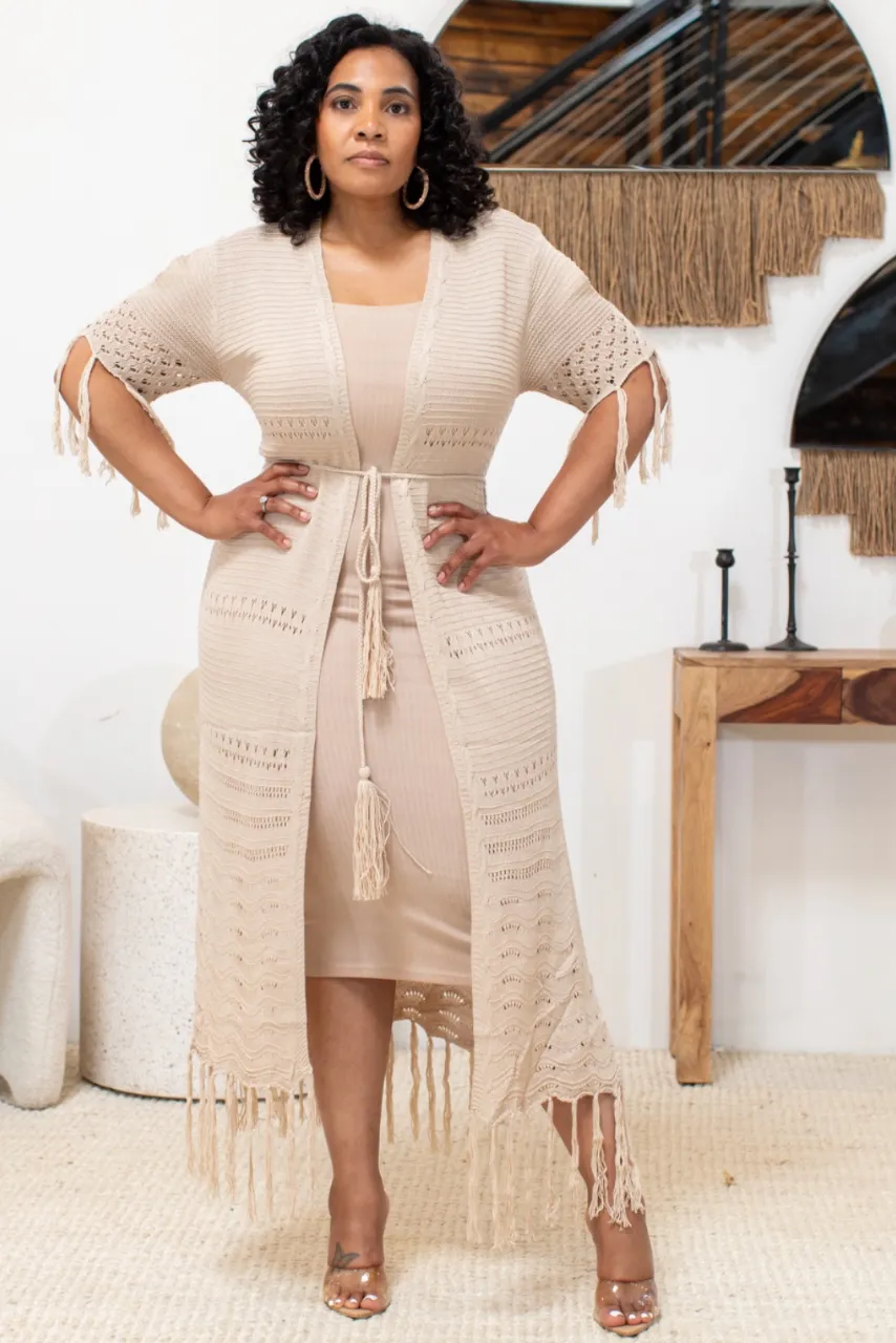FRINGED CARDIGAN (3 color options)