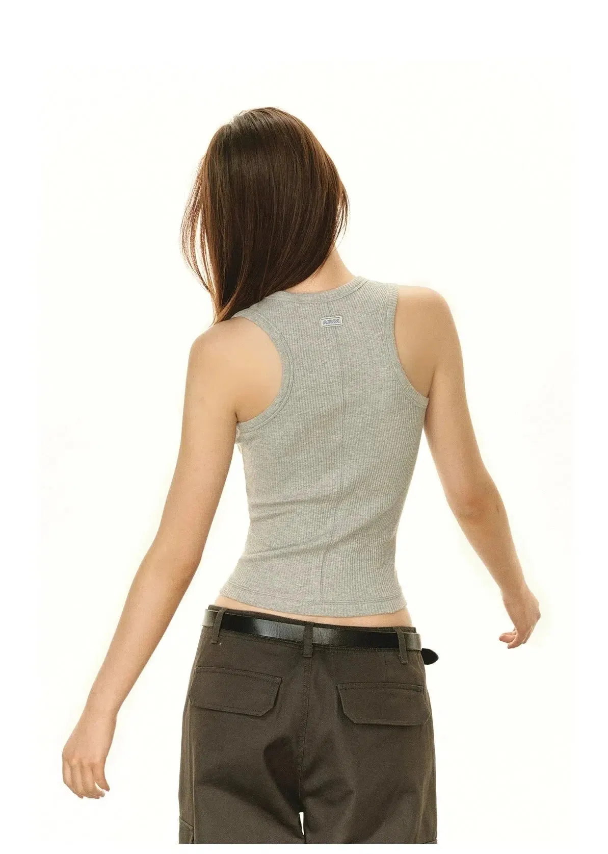 Front Cut-Out Detail Sleeveless Tank Top