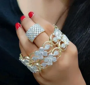 Gold Metal Bangles for Women #J4128