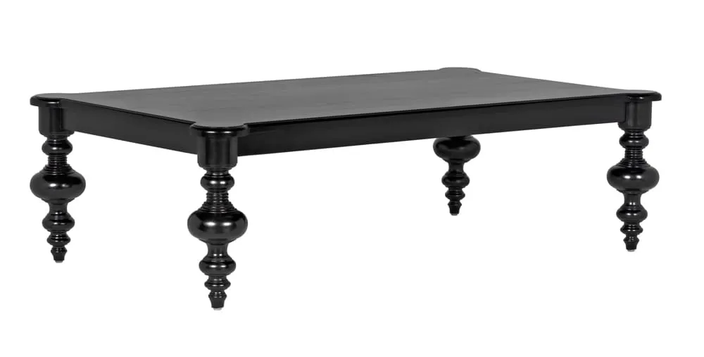 Graff Coffee Table, Hand Rubbed Black