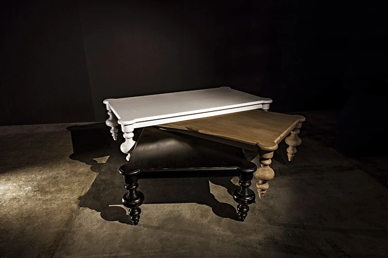 Graff Coffee Table, Hand Rubbed Black
