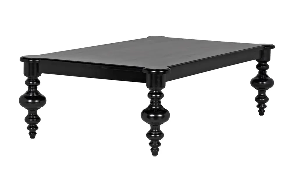 Graff Coffee Table, Hand Rubbed Black
