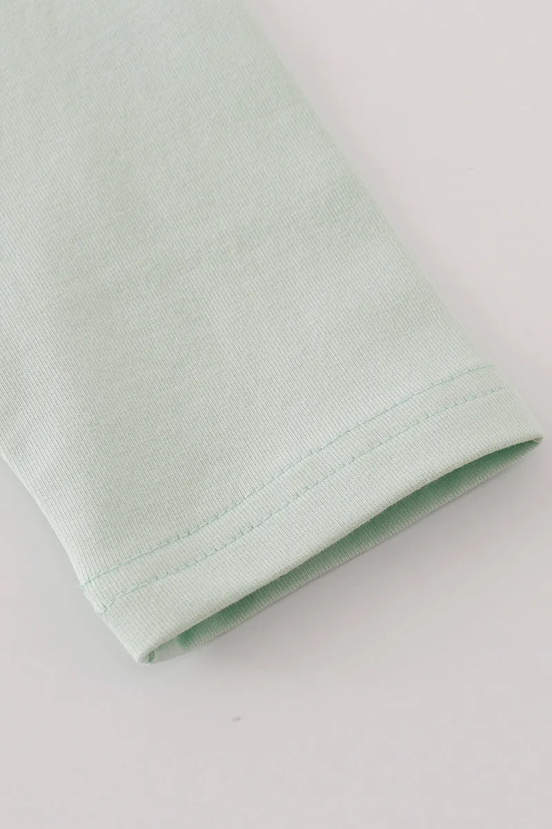 Green Ruffle Girl Top