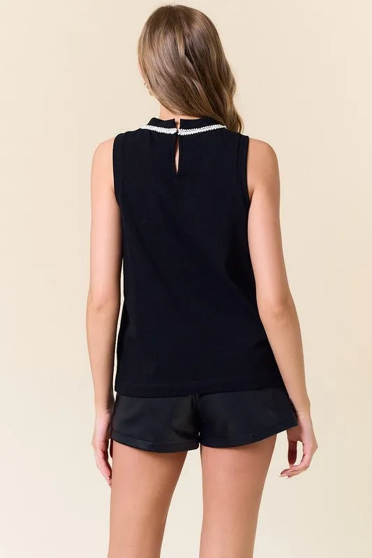 Grisela Pearl Bow Tank