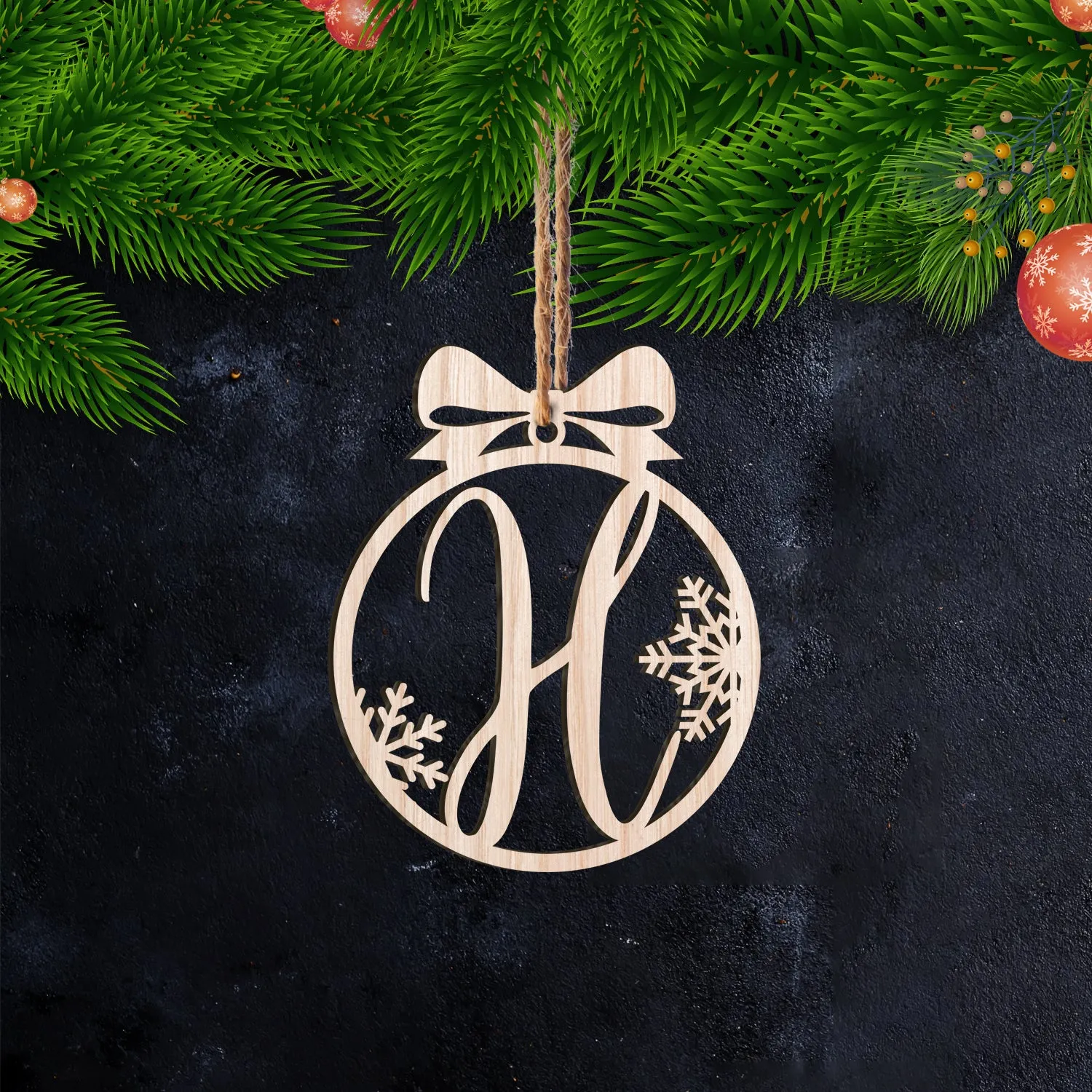 H Letter - Ornament Cut out 28 - PT97