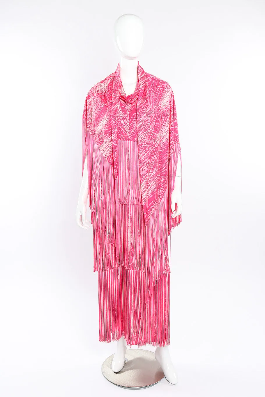 Halter Fringe Dress, Shawl & Belt Set