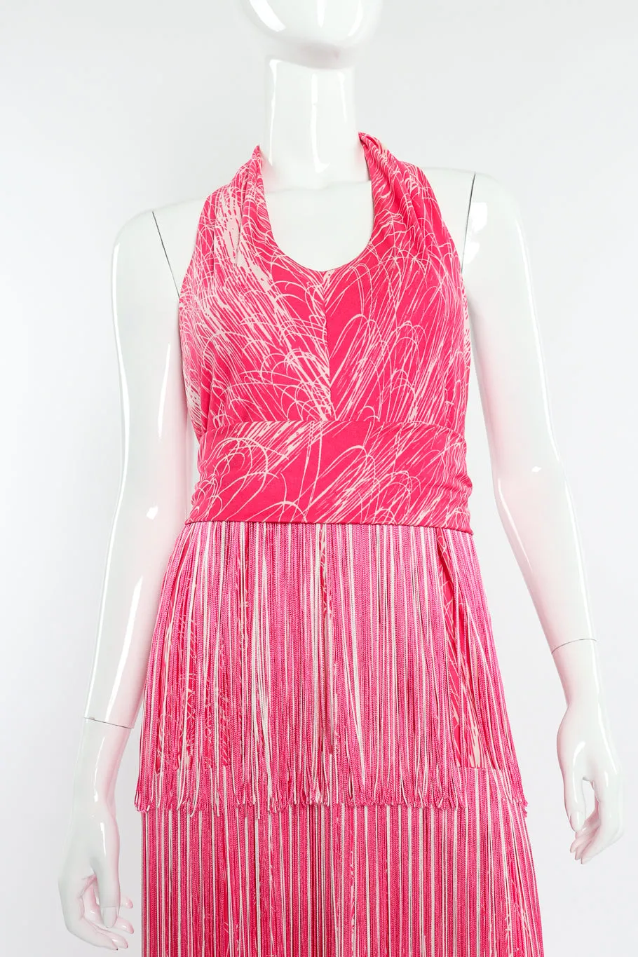 Halter Fringe Dress, Shawl & Belt Set