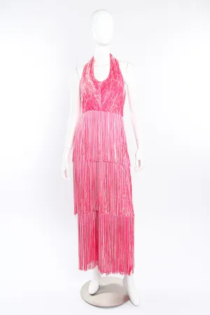 Halter Fringe Dress, Shawl & Belt Set