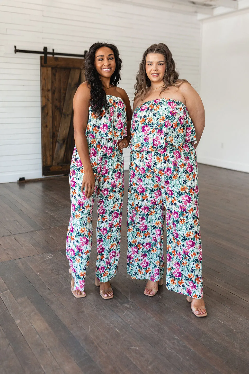 Hazel Blues® |  Life of the Party Floral Jumpsuit in Green