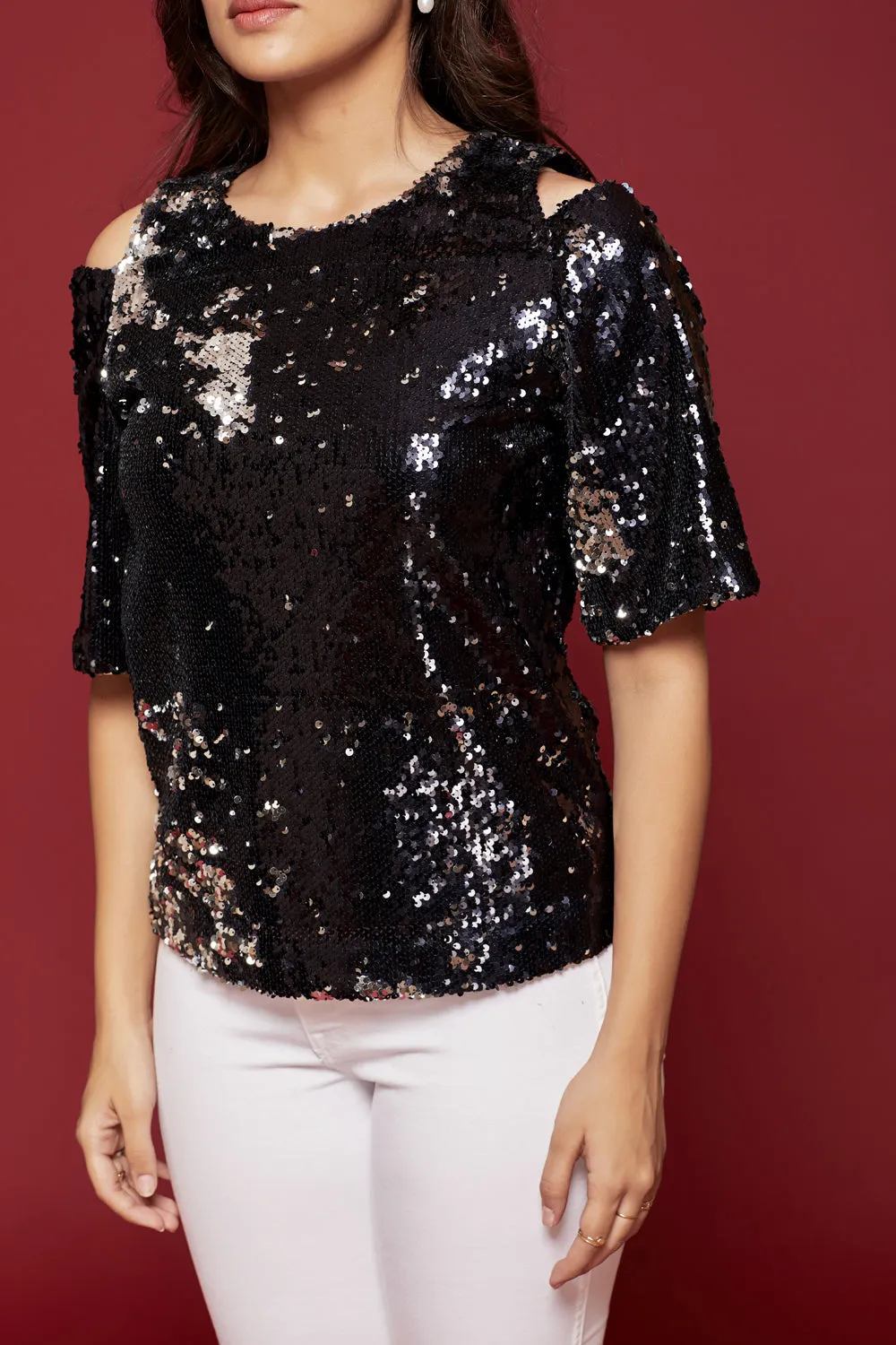 Hey Girl Sequin Top