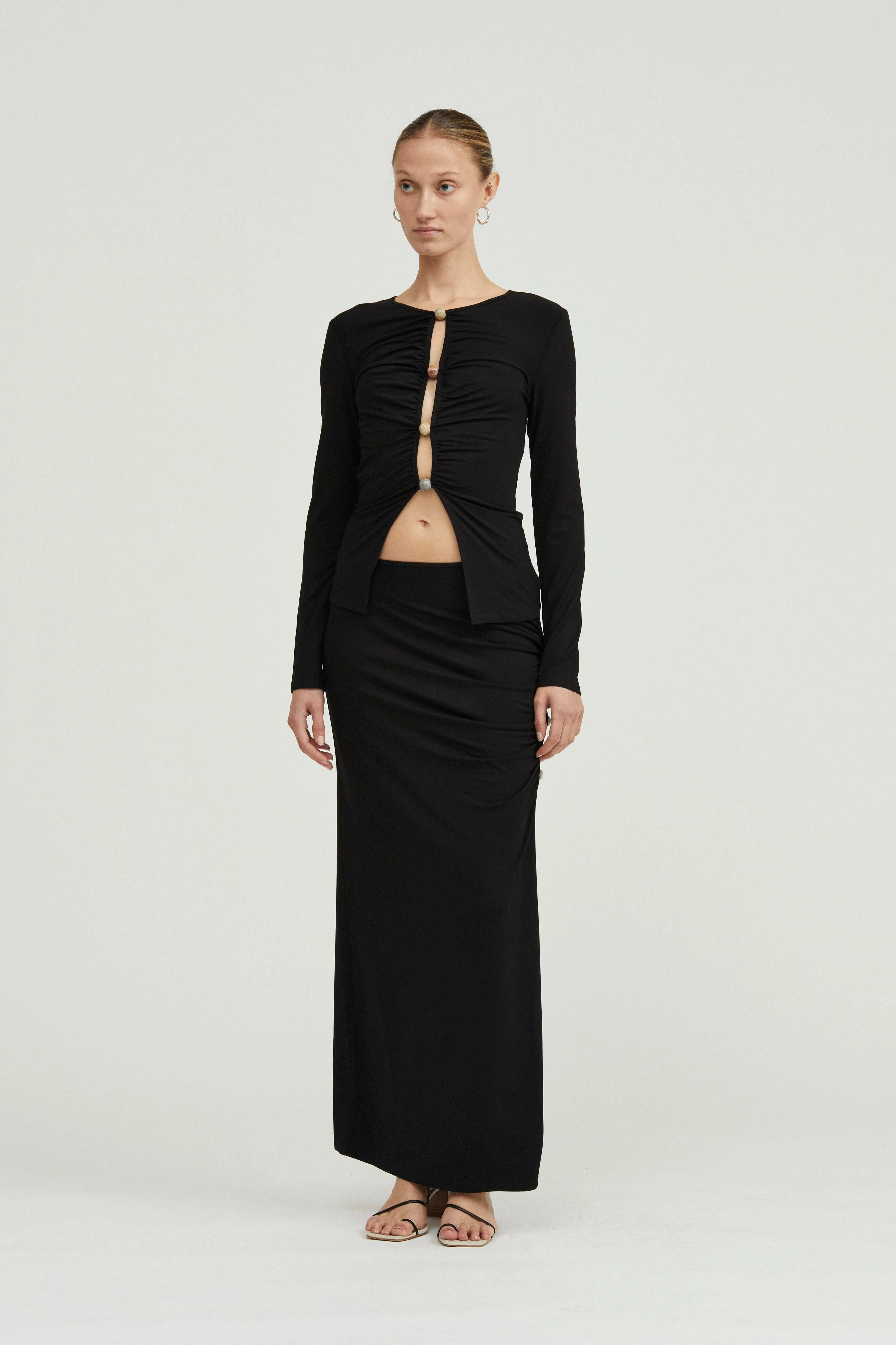 HIDDEN GEM LS TOP | BLACK
