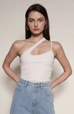 Hush Beige Cutout Top