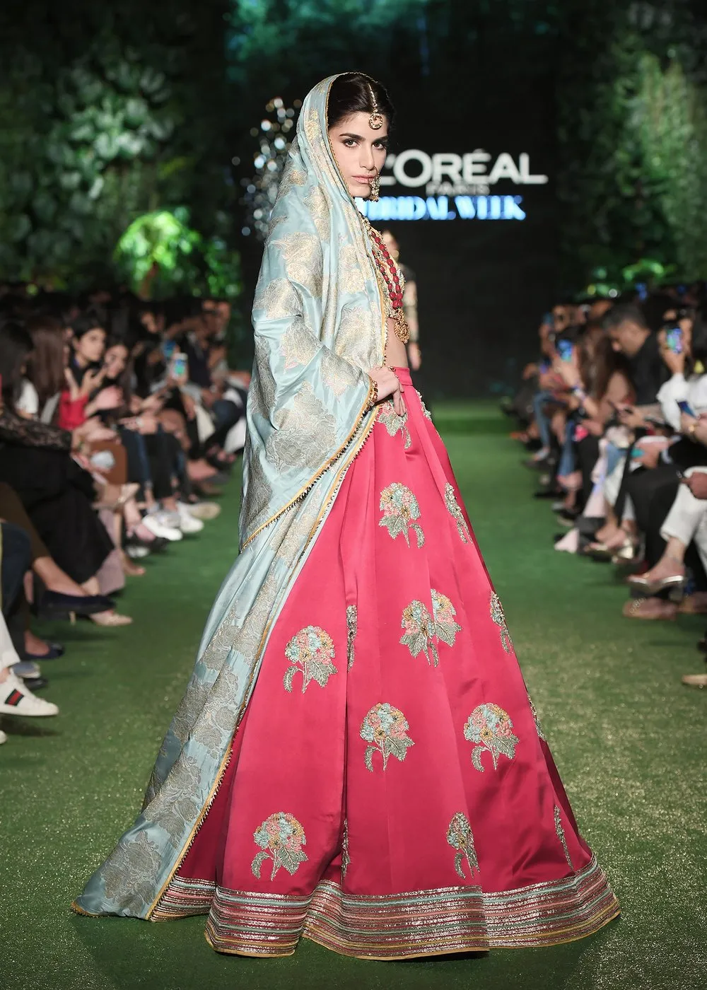Indian Red Lehnga with Choli for Wedding #J4313