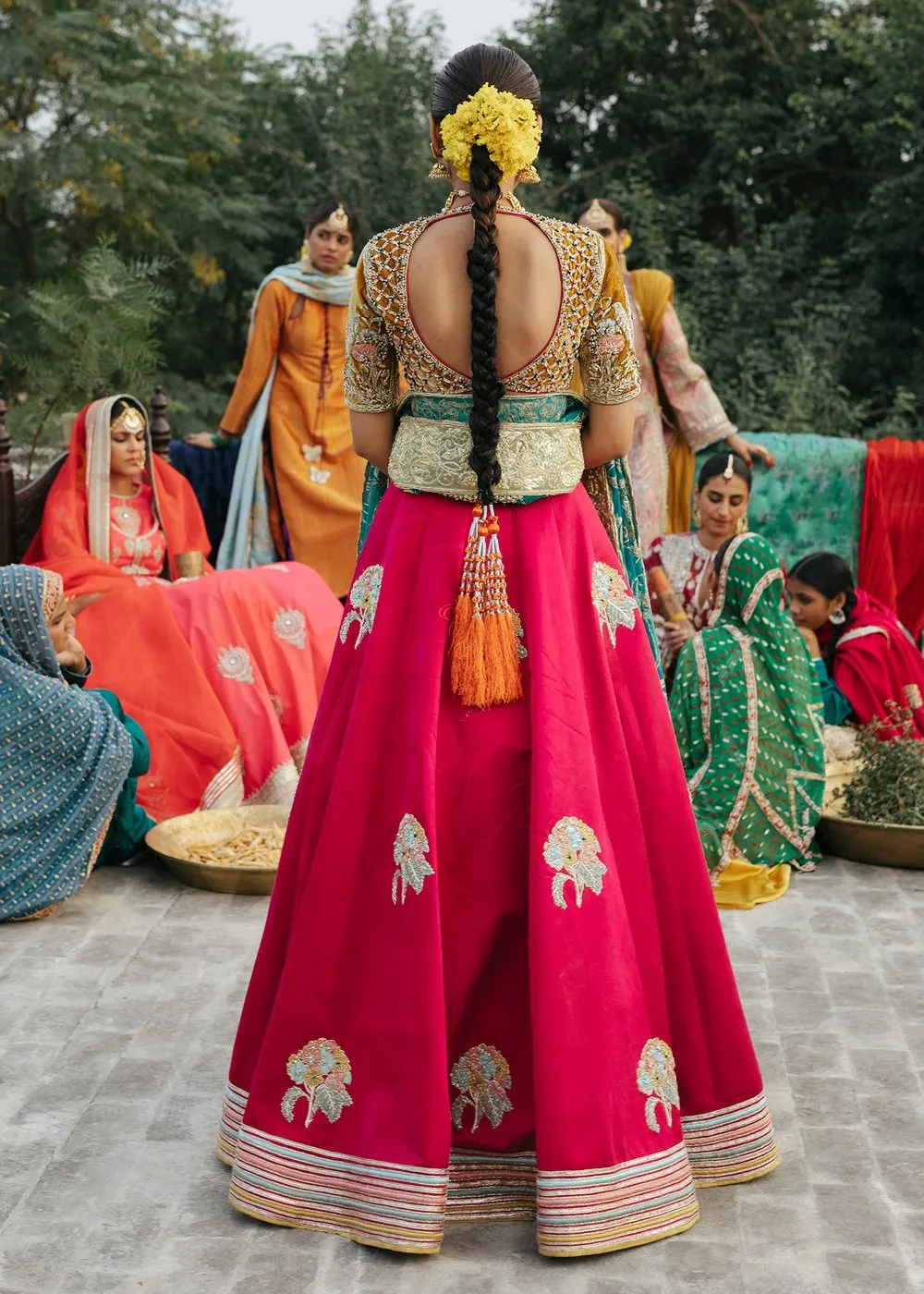 Indian Red Lehnga with Choli for Wedding #J4313