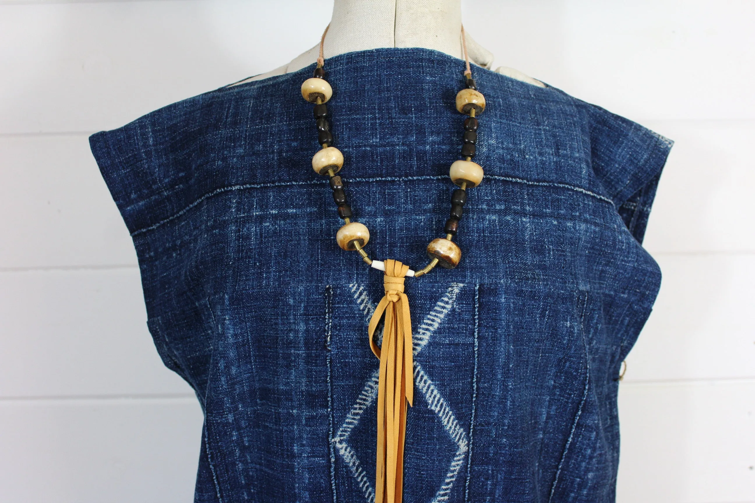Indigo Shibori Duster Dress